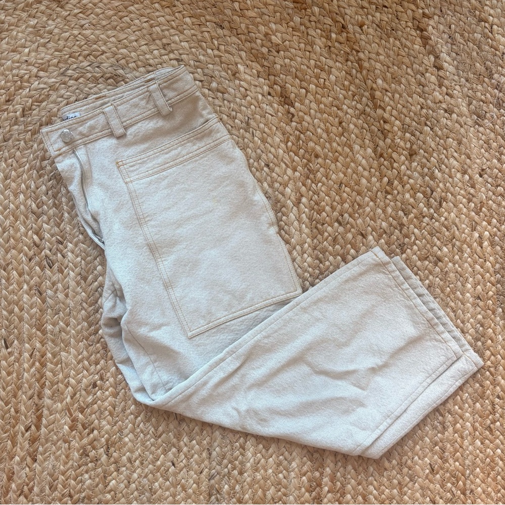 Acne Studios Light Beige Straight-Leg Jeans